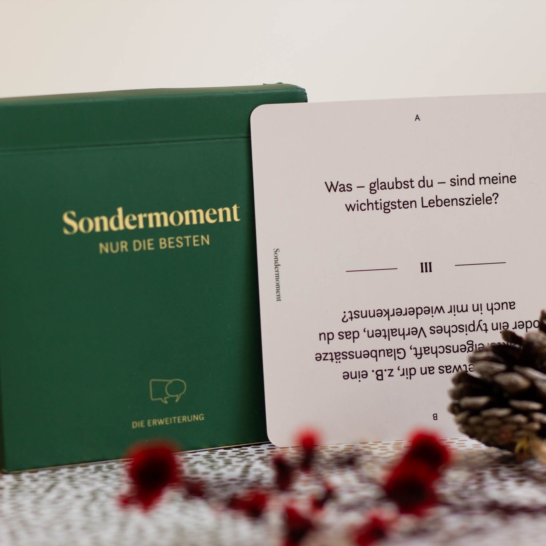 Sondermoment Fragespiel Nur die Besten Erweiterung Weihnachtsgeschenk Beispielfrage
