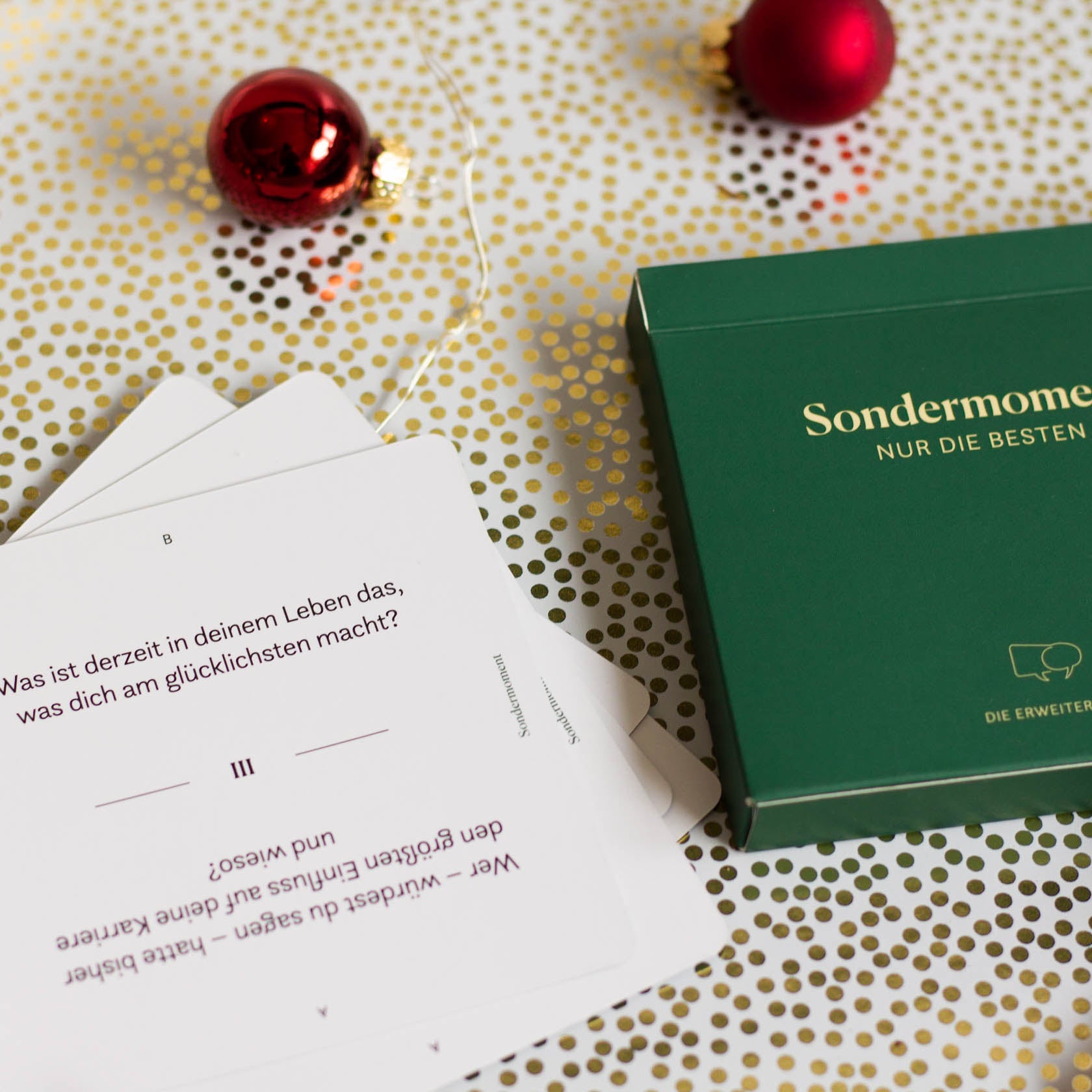 Sondermoment Fragespiel Nur die Besten Erweiterung Weihnachtsgeschenk Beispielfrage